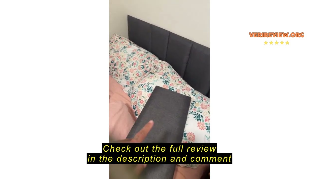 Review IFNOW Upholstered Wall Mounted Headboard, 3D Soundproof Wall Panels Peel and Stick Headboard