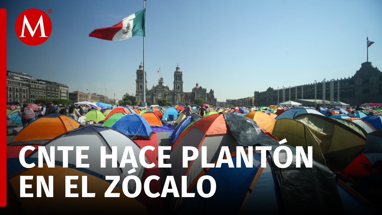 Maestros del CNTE inician paro nacional de 72 hrs en el Zócalo - YouTube