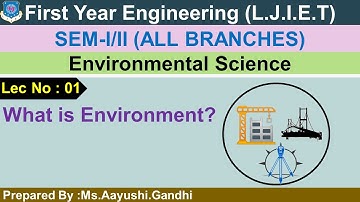 Lec-01_What is Environment? | Environmental Science | First Year Engineering