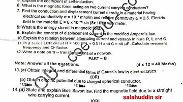 Osmania university BSc(cbcs) sem III Physics question paper 2022-23 @salahuddin_sir