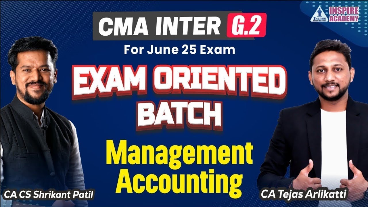 CMA Inter Management Accounting | standard costing | June 25 Exam | CA ...