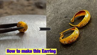 How Pure Gold Earring is Made at home | How Earring is Made