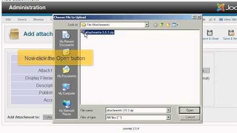 Hoe voeg je artikel Attachments toe aan Joomla! 2.5