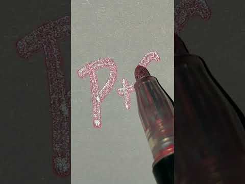 P+C letter glitter pen #shorts #shortvideo #viral