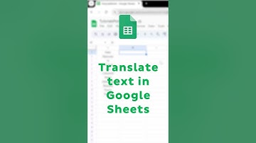 Translate Text in Google Sheets ( Learn in 20 Seconds) #shorts #excel