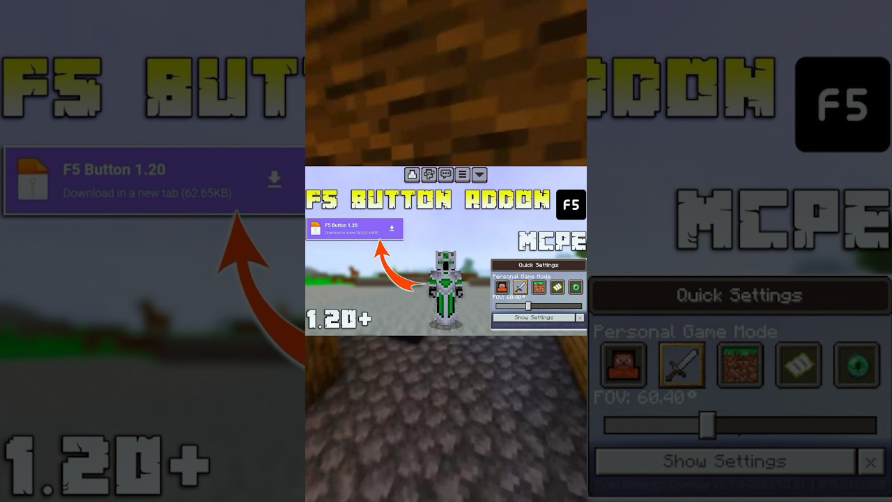 minecraft f5 button #shorts #viral #viralshorts #trending #minecraftpe