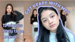 Get Ready With Me ! || my 15 minutes ready to go makeup 💘