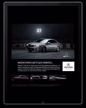 Full screen HTML Ad in digital magazine for iPad