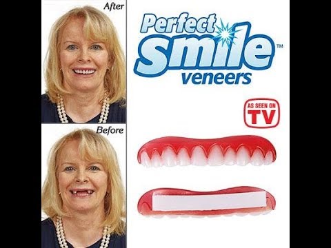 الابتسامة المثالية قشرة و طقم الاسنان العلوي بيرفكت سمايل قابلة للازالة اسنان في لحظات perfect smil