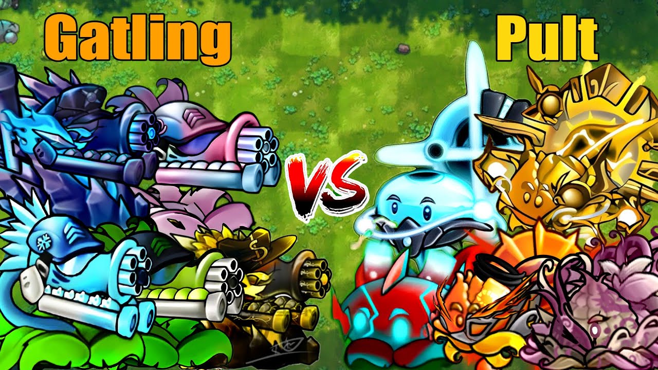 PVZ 1 Fusion 2.8 Challenge!! Team Gatling VS Team Pult VS 300 Obsidian ...