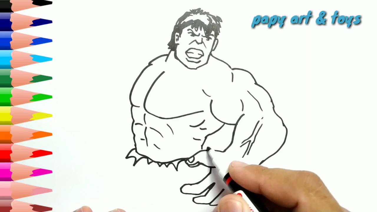 Ajaib Belajar Cara Menggambar Hulk Mewarnai Kartun Dengan Mudah Anak Indonesia Menggambar Youtube