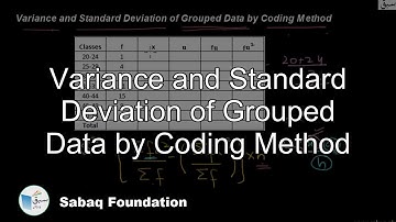 Variance and Standard Deviation of Grouped Data by Coding Method, Statistics Lecture | Sabaq.pk