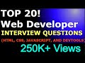 TOP 20 WEB DEVELOPER INTERVIEW QUESTIONS AND ANSWERS (HTML, CSS, JAVASCRIPT, AND DEVTOOLS)