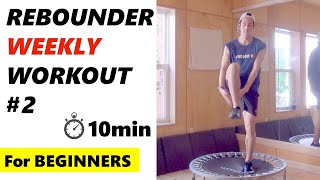 【10-min Rebounder Weekly WORKOUT #2】Mini Trampoline HIIT For Weight Loss｜For Beginners