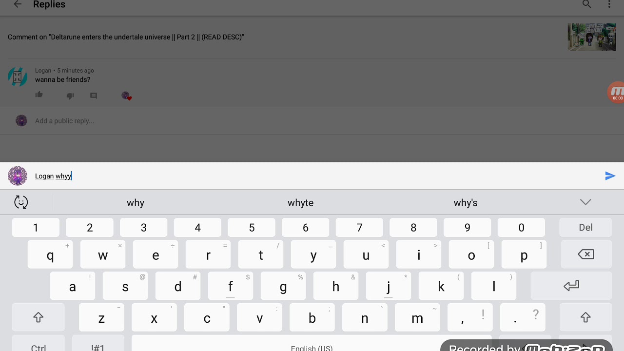 Logan comments on my videos