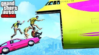 GTA 5: Online - Awesome Cargo Plane Stunts, Funny Moments \& Fails (Doomsday Heist)