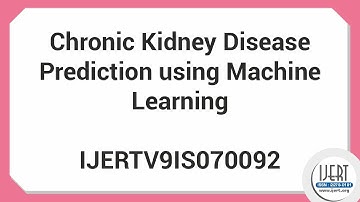 Chronic Kidney Disease Prediction using Machine Learning