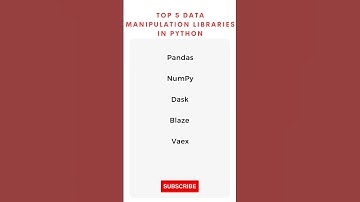 Top 5 Data Manipulation Libraries in Python #Shorts