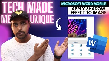 How to apply shadow effect to Image in Microsoft word mobile