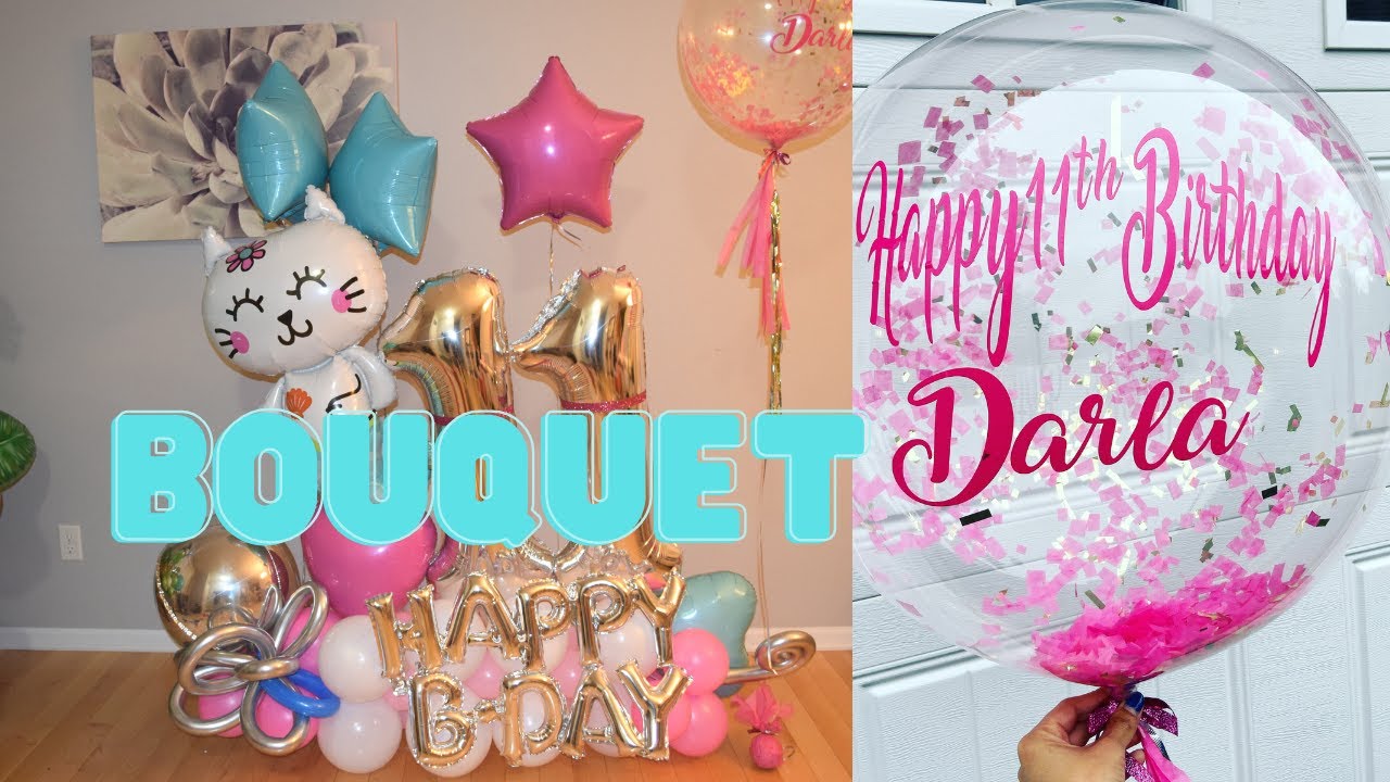 Ingenioso Y así Corbata Arreglo de globos con numeros de manera facil bouquet de globos cumpleaños  tutorial paso a paso - YouTube