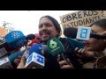 Pablo Iglesia, Merecdes y JC Asenjo en la Mani d CocaColaEnLucha enfrente d la sede del PP 02/12/16