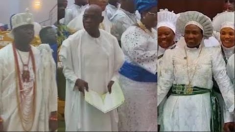 See What Ooni Of Ife,Obasanjo & Others Dancing At Esther Ajayi Love Of Christ Generation Church