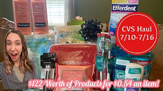 CVS HAUL 7/10-7/16 $122 WORTH OF PRODUCTS FOR JUST $0.54 AN ITEM + EASY NEWBIE FRIENDLY DEALS