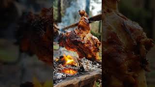 cerdo asado con ensalada
