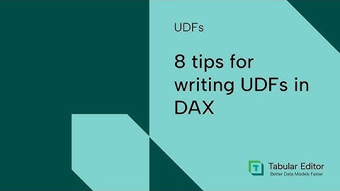 Introducing user-defined functions (UDFs) in DAX