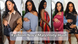 Fashion Nova Pregnancy Try On Haul | Summer/Fall Transition |Third Trimester| JERIKASYNCERE