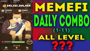 memefi daily combo | All levels (1-11) | today memefi 2,000,000 coin