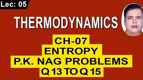 PKNAG PROBLEMS Qn 13 To Qn 15 Of Chapter 7 On Entropy|Thermodynamics For Both GATE And ESE |