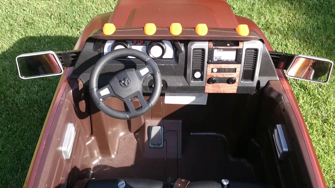 Rc Modified kid trax Dodge Ram Power Wheel - YouTube