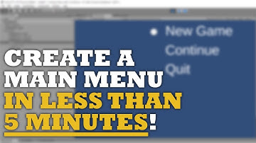 Create a Main Menu in LESS THAN 5 minutes! (Unity3d)