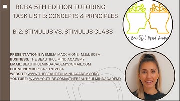BCBA Task List B-2: Stimulus Vs. Stimulus Class