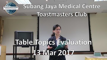 SJMC TM Table Topics Evaluation