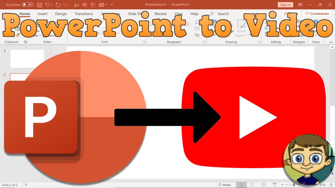 how to make powerpoint presentation into youtube video