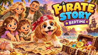 Pirate Bedtime Story for Toddlers | Puddle and the Pirate Map 🏴‍☠️🐶 | Treasure Hunt Story