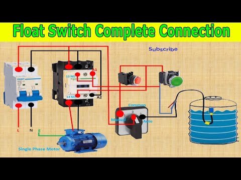 Float Switch Wiring Connection Diagram With Water Pump Motor | Float Switch Installation Connection