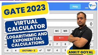 Logarithmic and Exponential Calculations | Virtual Calculator - 2| GATE 2023   | Ankit Goyal screenshot 2