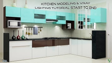 3D Max Kitchen Modeling & VRay Lighting Tutorial Start to End