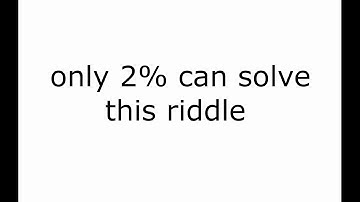 only 2% can solve this riddle