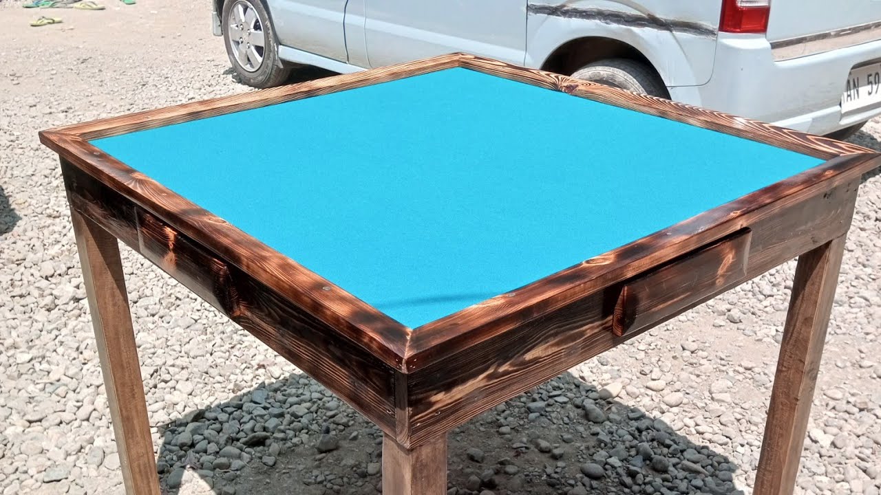 MAHJONG table na gawa sa recycle na kahoy ang ginamit