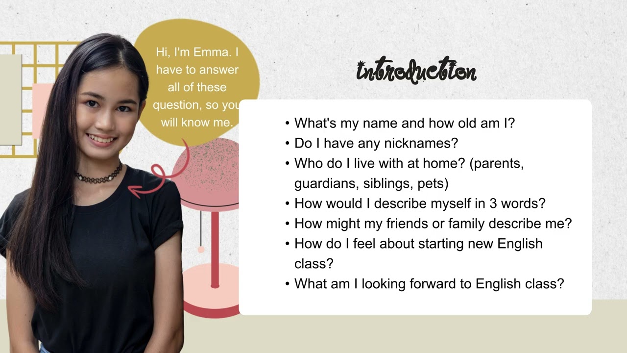 Student's Self-introduction hints