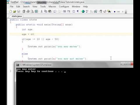 Java programming Tutorial 14 - Logical Operators and IF , Else If, Else statements