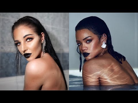 rihanna-inspired-makeup-look-||-chocolate-eyes,-black-lips-||-tutorial-tuesday