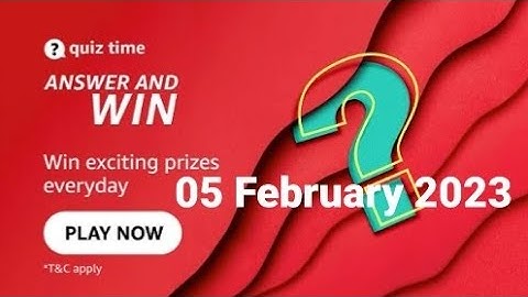 Amazon Daily Quiz Time | 05 February 2023 | Rs.2500 | Today Answers | Amazon Pay Balance | Answers