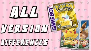 Pokemon Version Differences: Yellow vs Let's Go Pikachu & Eevee