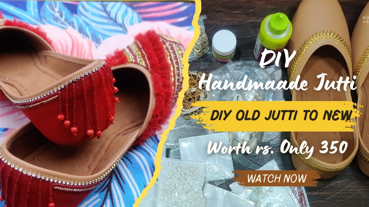 DIY: Purane Sandal Ko Naya Kaise Banaye | How To Reuse Old Jutti | Bridal Pearl Jutti🤗 | #diy #jutti