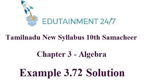 10th std Maths|Example 3.72|Matrices|Algebra|TN Samacheer Syllabus 2020|Eg 3.72|Solution